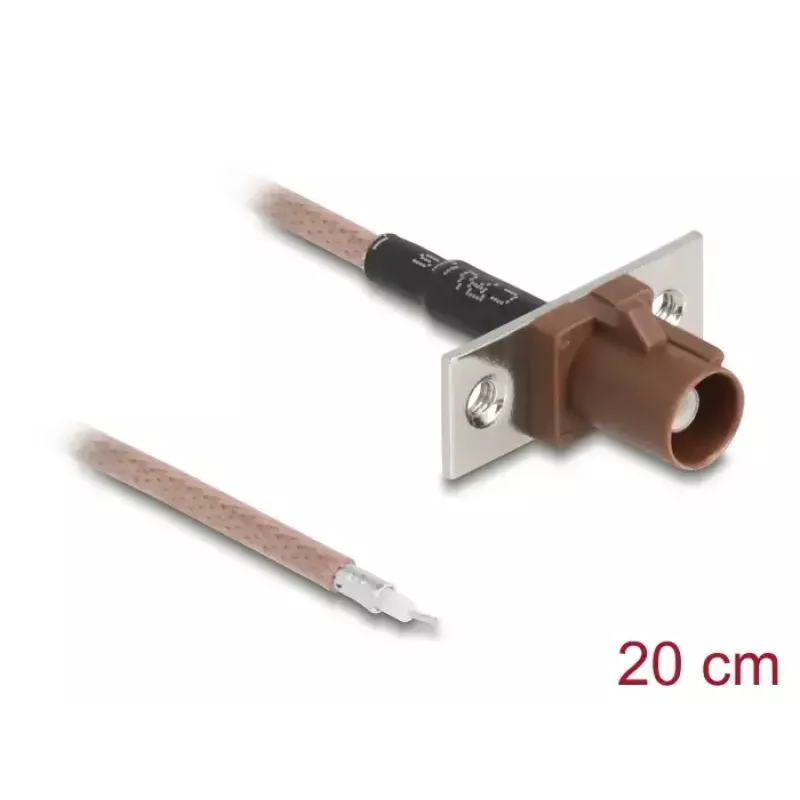 Koaksiālais kabelis DELOCK 90733 RG-316/U 0,2 m ar FAKRA F savienotāju