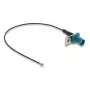 Koaksiālais kabelis DELOCK 90734, FAKRA Z uz I-PEX MHF1, 0,2 m, 1,13 mm, melns/zils