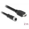 DELOCK M12 A‑kodēts 17‑kontaktu (sieviešu) uz HDMI (vīriešu) kabelis 2 m