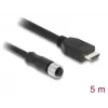 Kabelis DELOCK M12 A-kodēts 17 kontaktu sieviešu pret HDMI vīriešu 5 m melns