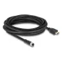 Kabelis DELOCK M12 A-kodēts 17 kontaktu sieviešu pret HDMI vīriešu 5 m melns