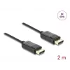 DELOCK Coaxial DisplayPort kabelis 8K 60 Hz, DisplayPort uz DisplayPort, 2 m, melns, pīts