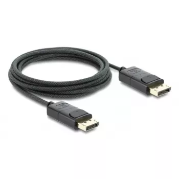DELOCK Coaxial DisplayPort kabelis 8K 60 Hz, DisplayPort uz DisplayPort, 2 m, melns, pīts