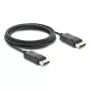 DELOCK Coaxial DisplayPort kabelis 8K 60 Hz, DisplayPort uz DisplayPort, 2 m, melns, pīts
