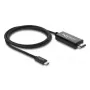 DELOCK Coaxial USB Type-C to HDMI kabelis (DP Alt Mode) 4K 60 Hz, USB-C uz HDMI, 1 m, melns