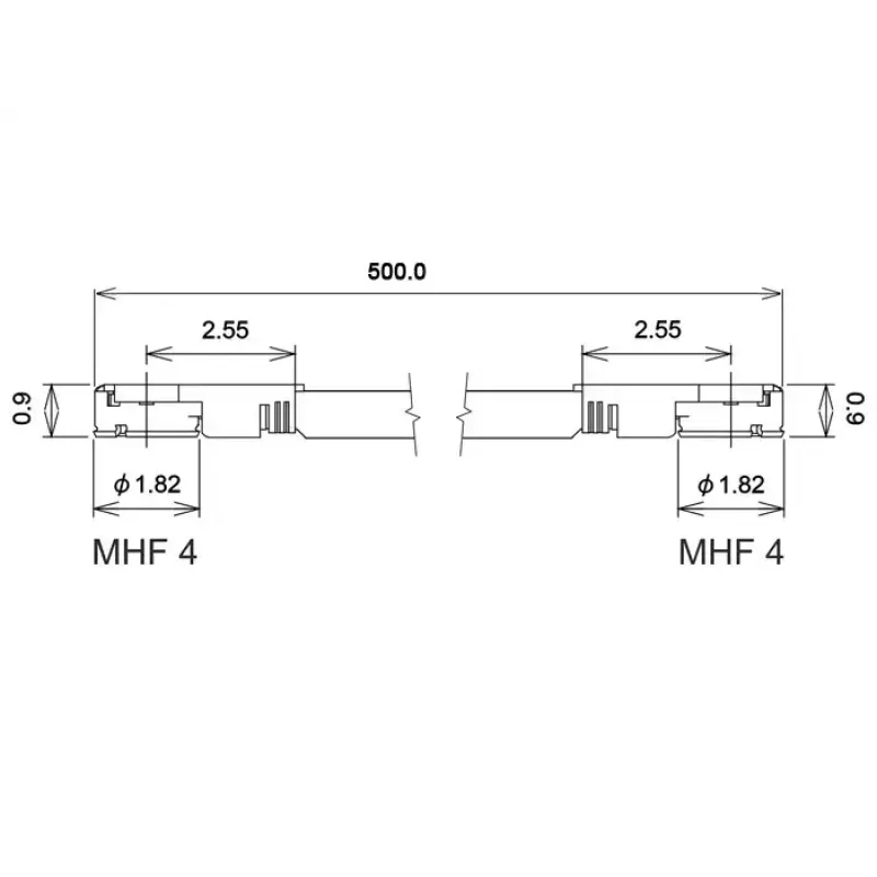 Koaksiālais kabelis DeLOCK 89646 0,5 m MHF IV HSC MXHP32