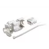 Keystone modulis DELOCK 90938 — RJ-45 Cat.6A ekranēts plakans keystone, balts