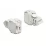 Keystone modulis DELOCK 90938 — RJ-45 Cat.6A ekranēts plakans keystone, balts