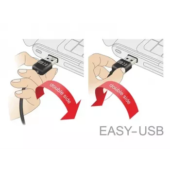 USB kabelis DeLOCK 83851 USB 2.0 3m USB A Micro-USB B Melns