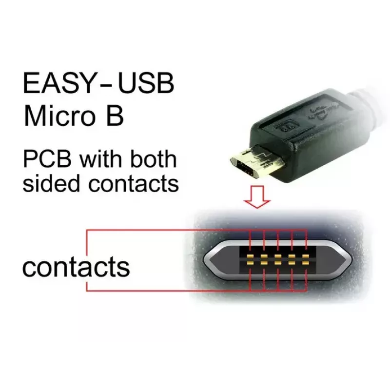 USB kabelis DeLOCK 83851 USB 2.0 3m USB A Micro-USB B Melns