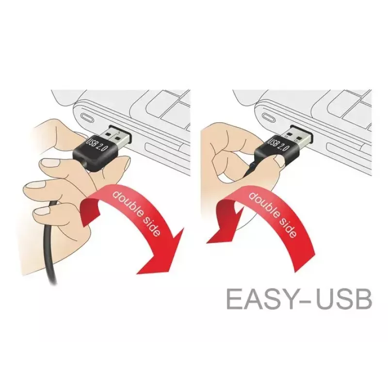 USB kabelis DeLOCK 83856 USB 2.0 2 m USB A Micro-USB B Melns
