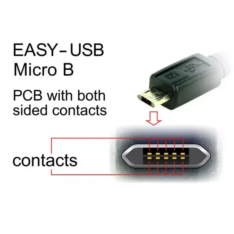USB kabelis DeLOCK 83856 USB 2.0 2 m USB A Micro-USB B Melns