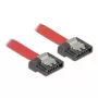 SATA kabelis DeLOCK 0.5m SATA III 7-pin sarkans