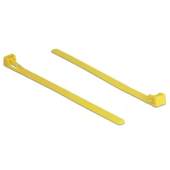 Atsprādzējama kabeļu saite DELOCK 18760 — Neilons, 150×7,5 mm, dzeltena, 100 gab.