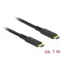 USB kabelis DeLOCK 85207 USB 3.2 Gen 2 1m USB C melns