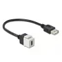 Keystone modulis DeLOCK 86391 USB C plakans melns balts