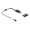 USB Type-A vīrišķā tipa uz 2 x USB Type-A sievišķā tipa ar slēdzi DeLOCK 86803