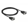 Seriālais kabelis DeLOCK 86574 Melns 2 m RS-232 Sub-D9