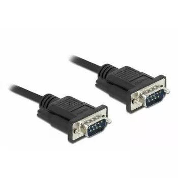 Seriālais kabelis DeLOCK 86574 Melns 2 m RS-232 Sub-D9