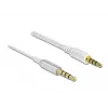 Audio kabelis DeLOCK 66073 0,5 m 3,5 mm sudraba balts