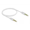 Audio kabelis DeLOCK 66073 0,5 m 3,5 mm sudraba balts