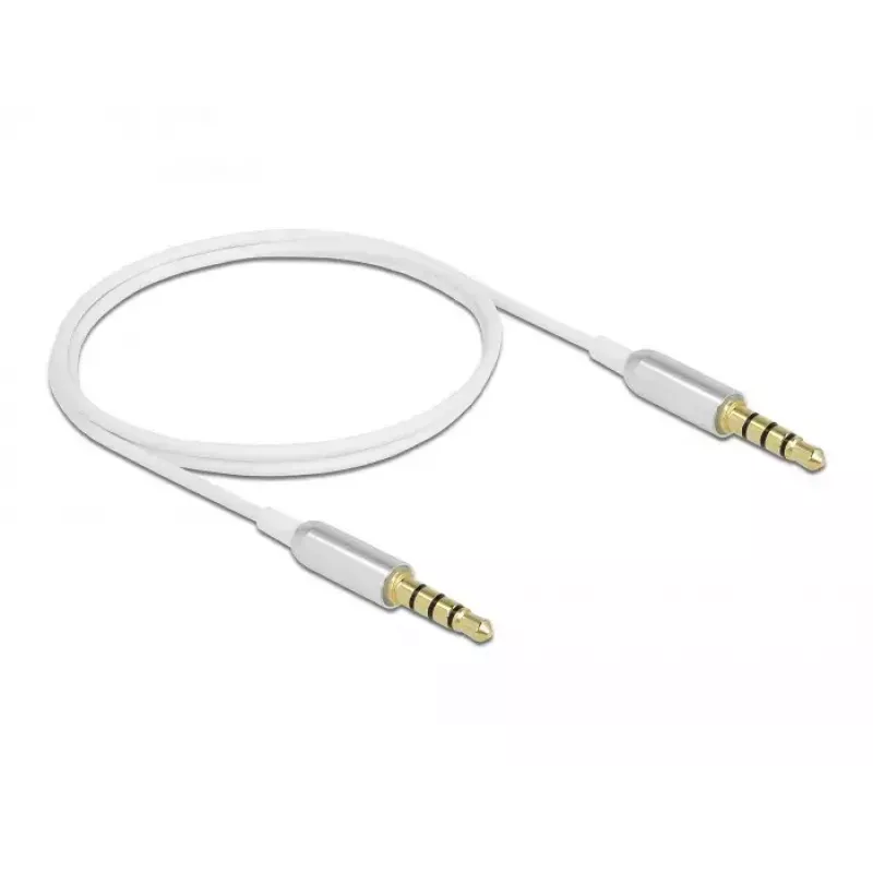 Audio kabelis DeLOCK 66073 0,5 m 3,5 mm sudraba balts