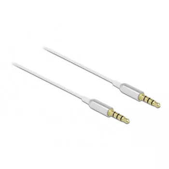 Audio kabelis DeLOCK 66073 0,5 m 3,5 mm sudraba balts