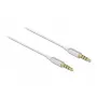Audio kabelis DeLOCK 66073 0,5 m 3,5 mm sudraba balts