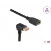 DisplayPort pagarinātāja kabelis DeLOCK 90° uz leju vērsts leņķis 8K 1m