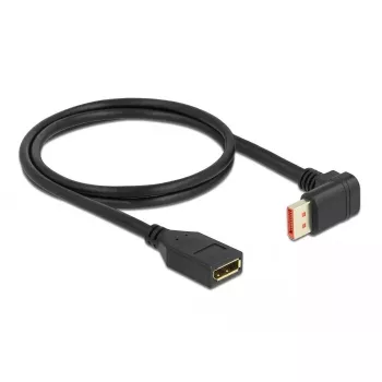DisplayPort pagarinātāja kabelis DeLOCK 90° uz leju vērsts leņķis 8K 1m