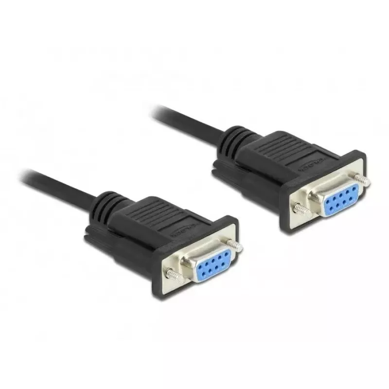 Seriālais kabelis DeLOCK 87786 melns 1 m DB-9