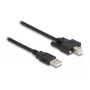 DeLOCK kabelis USB 2.0 Type-A tēviņš–Type-B tēviņš ar skrūvēm 1 m