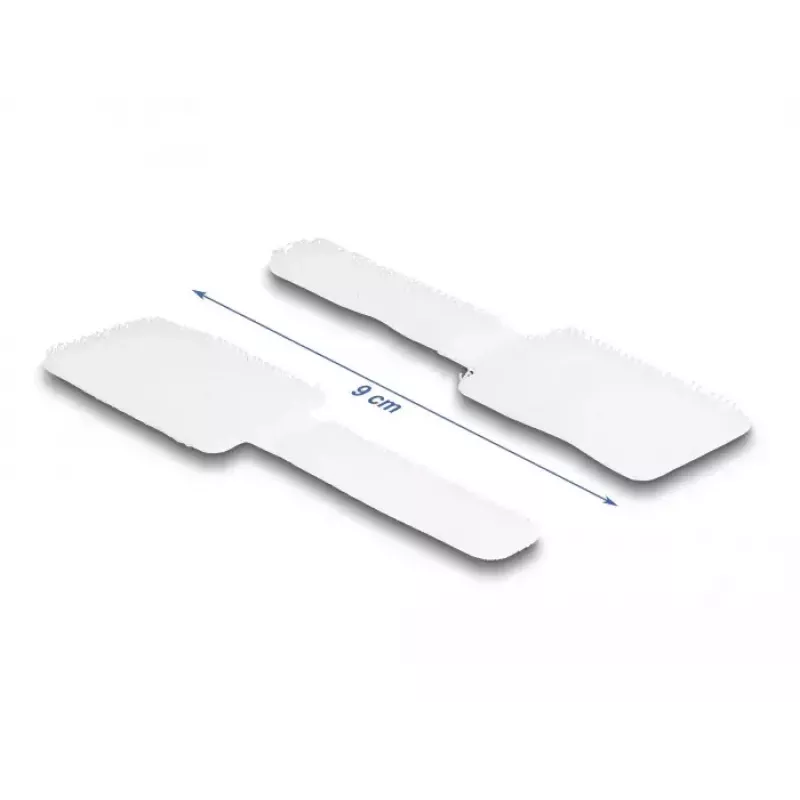DeLOCK Mini āķa un cilpas kabeļu turētājs, garums 90 mm x platums 24 mm, pašlīmējošs, 10 gabali, balts