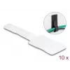 DeLOCK Mini āķa un cilpas kabeļu turētājs, garums 90 mm x platums 24 mm, pašlīmējošs, 10 gabali, balts