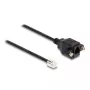 DeLOCK kabelis RJ10 spraudnis uz RJ10 ligzdu 30 cm melns