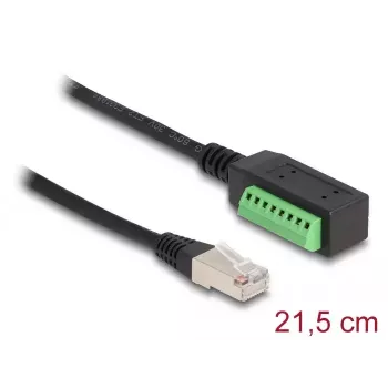 DeLOCK RJ45 kabelis Cat.5e spraudnis – spaiļu bloka adapteris 21,5 cm