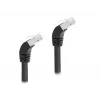 DeLOCK RJ45 tīkla kabelis Cat.6A S/FTP 45° uz leju vērsts 1 m melns