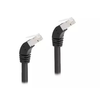 DeLOCK RJ45 tīkla kabelis Cat.6A S/FTP 45° uz leju vērsts 1 m melns