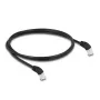 DeLOCK RJ45 tīkla kabelis Cat.6A S/FTP 45° uz leju vērsts 1 m melns