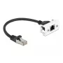 DeLOCK Tīkla pagarinātāja kabelis Cat.6A 25cm S/FTP RJ45 Melns