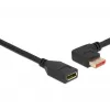 DisplayPort pagarinātāja kabelis DeLOCK 87076 3m 8K 60Hz vīrišķais 90° kreisajā leņķī uz sievišķo