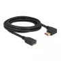 DisplayPort pagarinātāja kabelis DeLOCK 87076 3m 8K 60Hz vīrišķais 90° kreisajā leņķī uz sievišķo