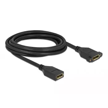 DisplayPort kabelis sieviešu–sieviešu paneļa stiprinājumam DeLOCK 87103 3 m