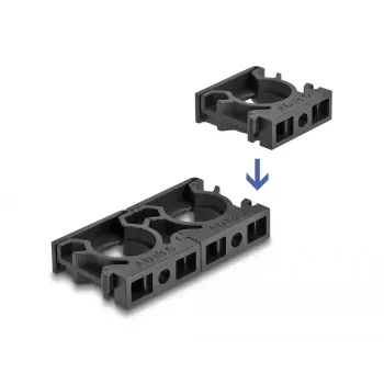 Kabeļu uzmava DeLOCK 60482 Melna 8 gab. Plastmasa 30 mm