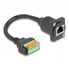 DeLOCK 88153 savienotāju adapteris RJ45 8-pin spaiļu bloks melns