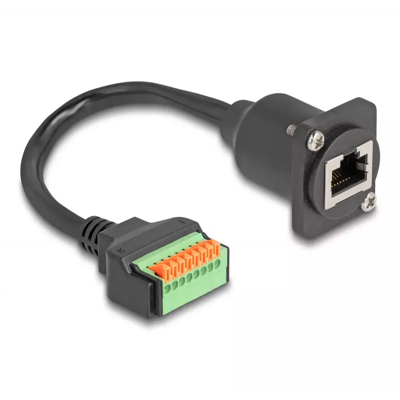 DeLOCK 88153 savienotāju adapteris RJ45 8-pin spaiļu bloks melns