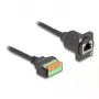 DeLOCK 88153 savienotāju adapteris RJ45 8-pin spaiļu bloks melns