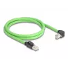 Tīkla kabelis DeLOCK RJ45 Cat.6A spraudnis–spraudnis lejupvērsts leņķis 1 m zaļš