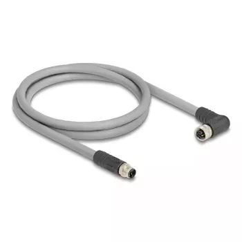 DeLOCK sensora/izpildmehānisma kabelis 3 m RST M12 Pelēks 80544
