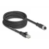 Tīkla kabelis DeLOCK 80594 M12 uz RJ-45 Cat5e 5m Melns